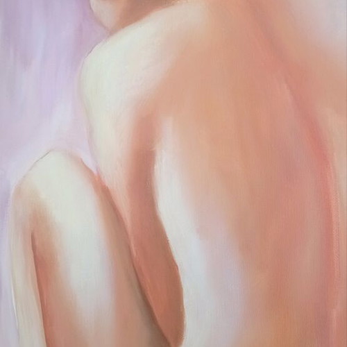 Oil painting on canvas 50x60 cm "Eva" new