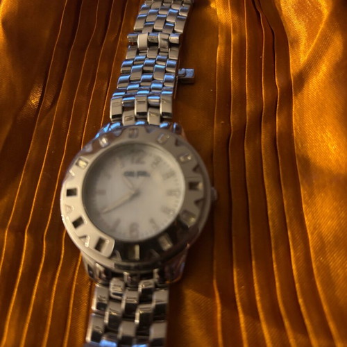 Folli Follie women's silver stainless steel watch with zircon like new