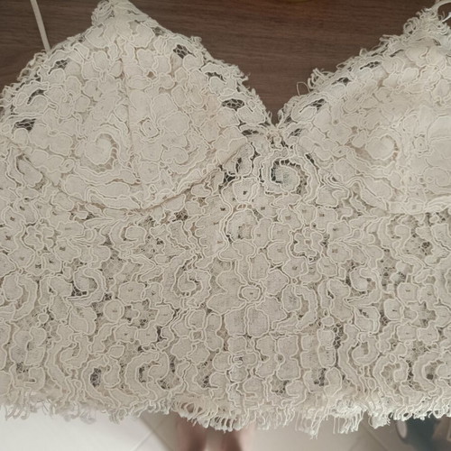 Zara lace crop top like new, size small, white