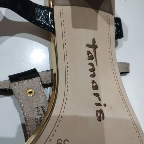 Tamaris sandals size 39 like new, gold and black