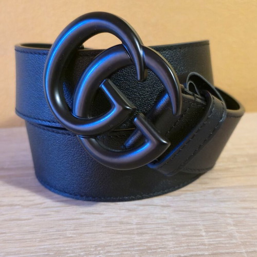 Gucci original women's leather belt, black logo, size 90cm