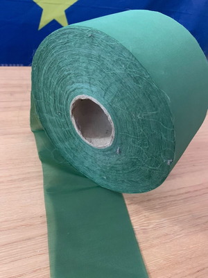 Topi fabric green ribbon 100 meters unused