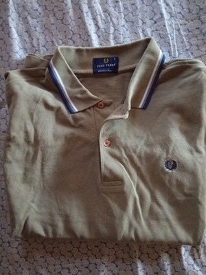 Fred Perry long sleeve polo shirt, green, size L