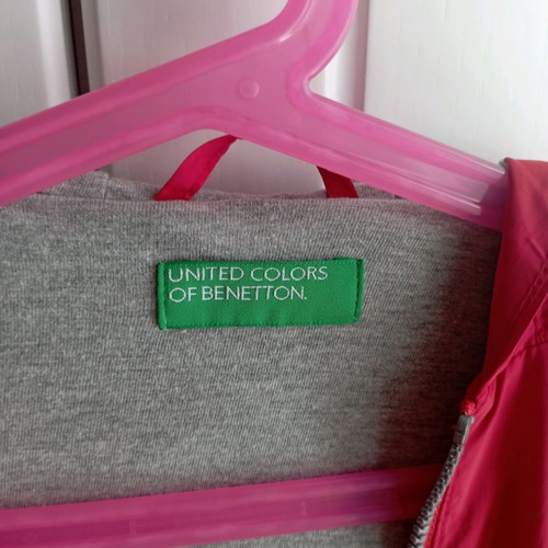 Benetton jacket used, red, size S 6-7 years