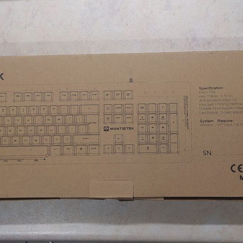 Gaming mechanical keyboard MantisTek with LED lighting new