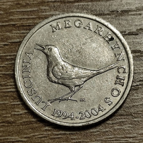 Croatian commemorative coin 1 Kuna 2004 used with Nightingale design
