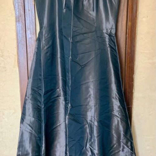 Monsoon evening set long satin backless dress with shawl like new brown