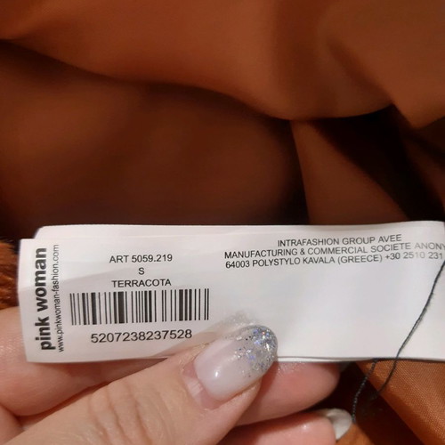 Pink Woman brown faux fur jacket like new, size M