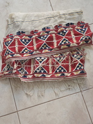 Vintage textile piece used