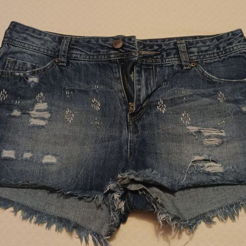 Stradivarius denim shorts like new, size S 36 8, blue