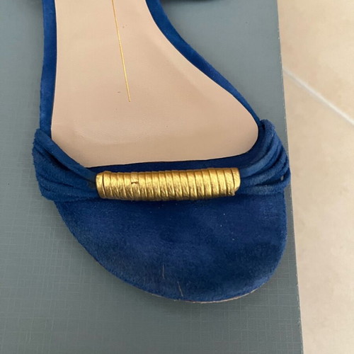 Blue electric leather sandal Lola Cruz size 37 like new
