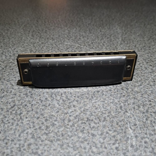 Hohner Pro Harp MS harmonica used, key D, made in Germany