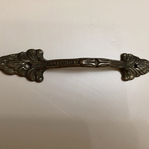 Vintage brass furniture handles set of 4 used, Italy Bologna