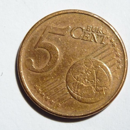 5 and 2 cents 2002 Greece used with many minting errors