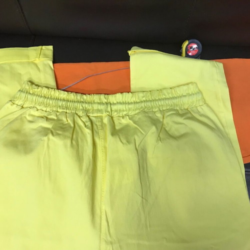 Spring pants with elastic waistband, like new, yellow and orange, set of 2