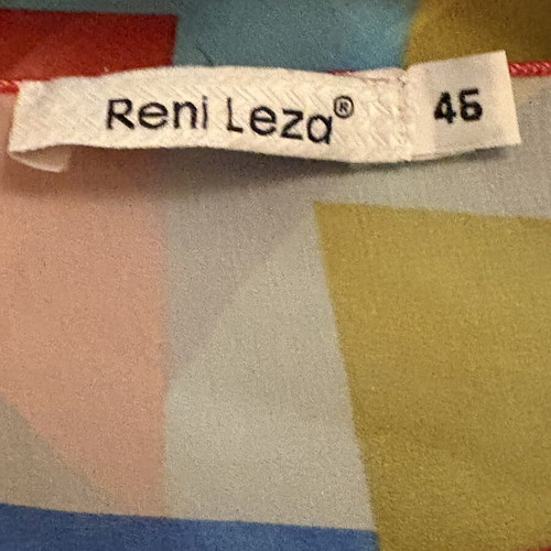 Reni Leza Caftan like new, semi-transparent with geometric shapes