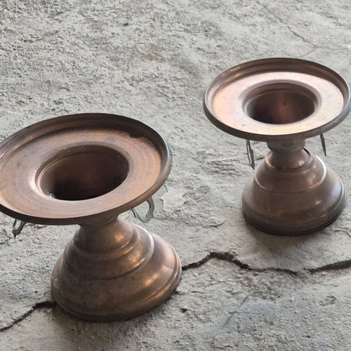 Decorative mangal used, set of 2, copper