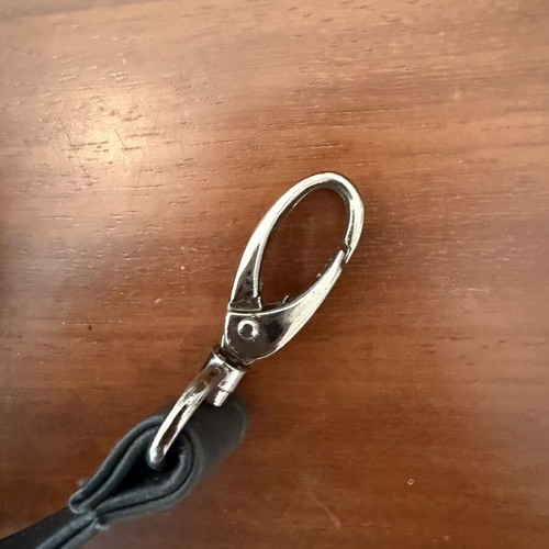 Leather bag strap black, like new, 90cm
