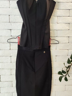 Med Party Collection corset and midi skirt set like new, black, small