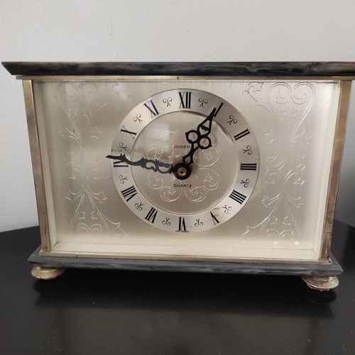 Dugena Quartz Decorative Table Clock with Marble
