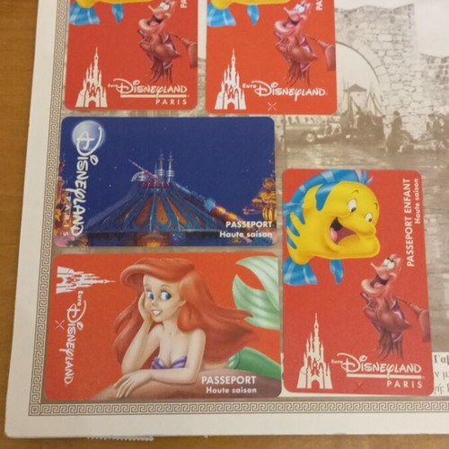 Disneyland Paris Passeport Enfant cards from 1993 like new, set of 5