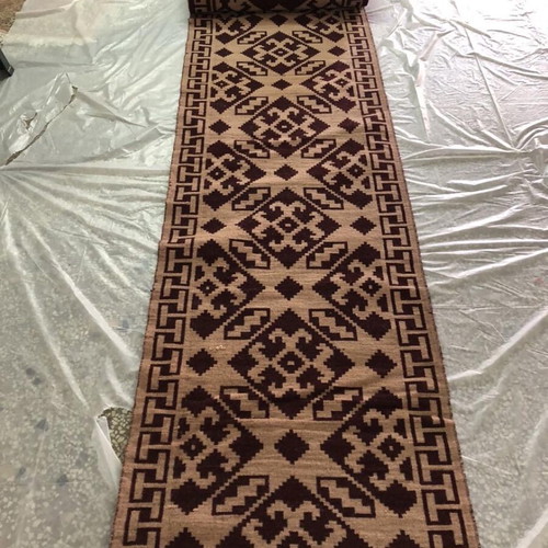 Seamless handwoven runner rug 12.8m new, loom-made