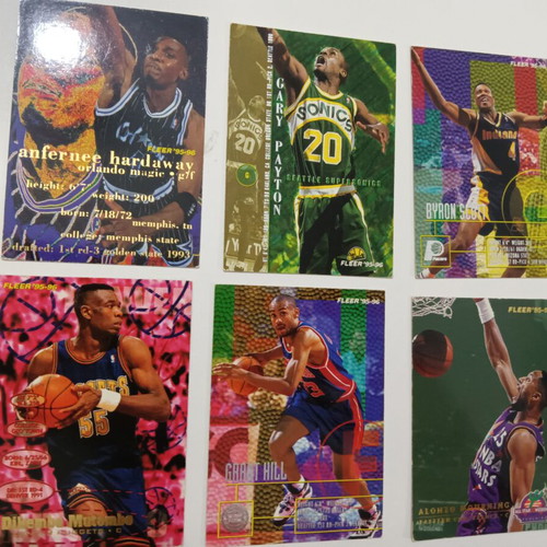 NBA Fleer 1995-96 basketball card lot 100+ with Michael Jordan Total D and inserts