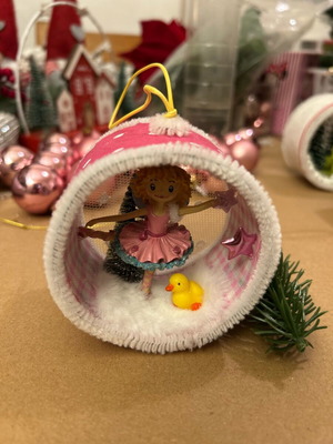 Handmade Christmas ornament new, 8 cm diameter