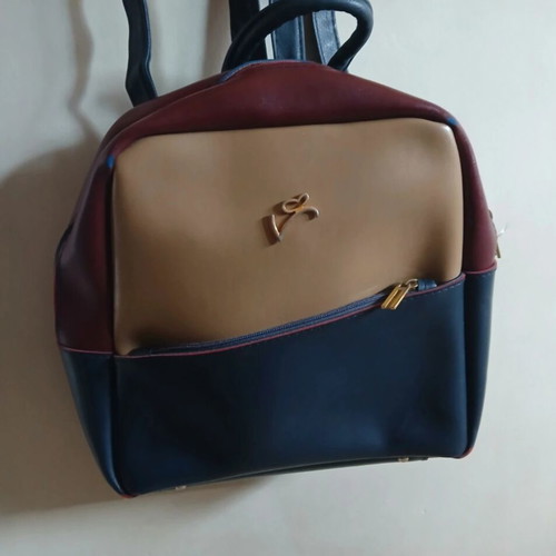 Women's backpack used, tricolor with minor imperfections