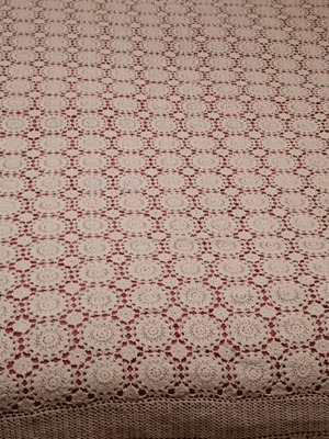 Handmade quilt new 2m x 1.90 for double bed with crochet