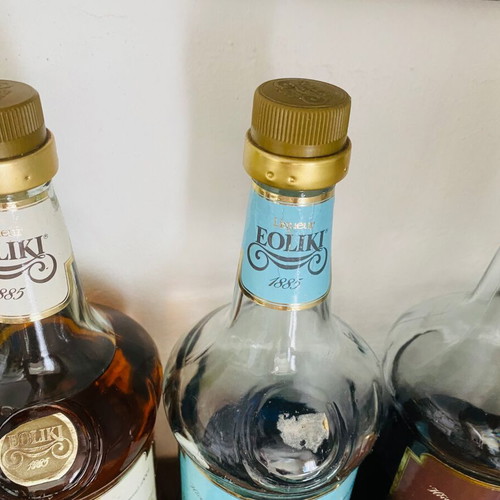 Collectible drinks used, pack of 4 bottles, 35 years old
