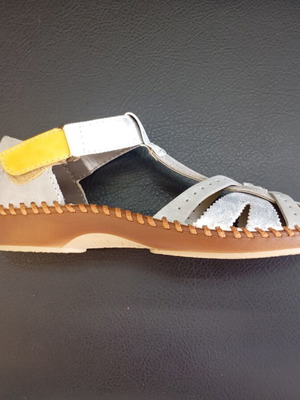 Rieker ballerinas new, genuine leather, low platform, soft sole, grey