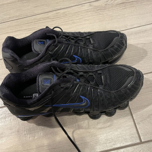 Nike Shox TL casual shoes size 46, black and blue