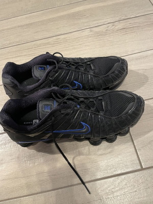 Nike Shox TL casual shoes size 46, black and blue