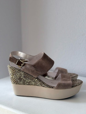 Stonefly Brown Snake Print Platform Sandals New