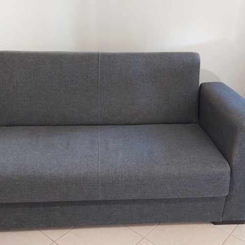 Two-seater sofa bed with storage and easy clean fabric like new
