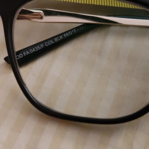 Valerio eyeglasses new, black with gold frame