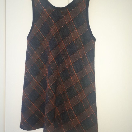 Badila coat with checked dress size medium like new, multicolor