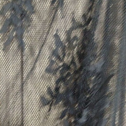 Pareo with lace used, black, one size