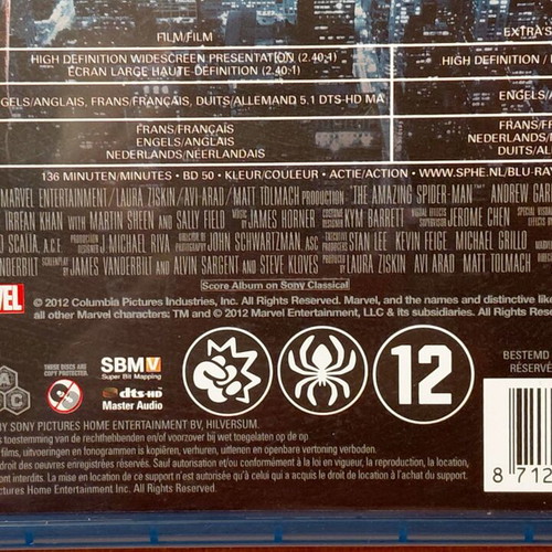 The Amazing Spider-Man Blu-ray 2-disc action movie