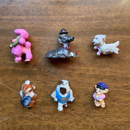 Kinder surprise City dogs figures used, pack of 6