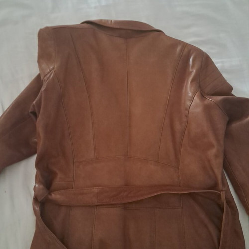 Leather women's coat Giorgio Ajutanti like new, brown, size L