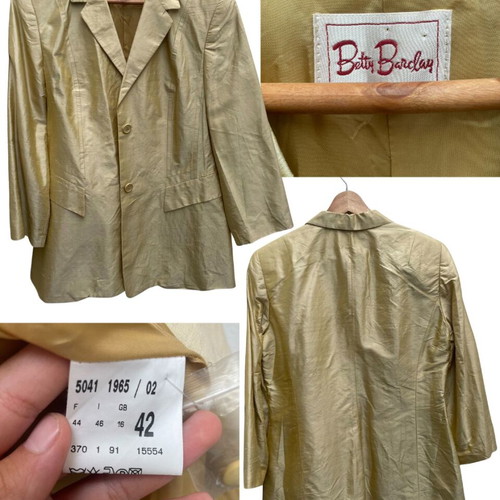 Betty Barclay Gold Shimmer Blazer Jacket used, size XL