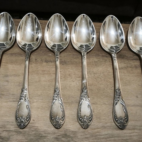 Antique Soviet Silver-Plated Cutlery Set 6 Persons 43 Pieces (ЗиШ МНЦ - USSR)