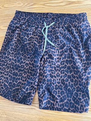 H&M Animal Print Swim Shorts XL like new, black and brown