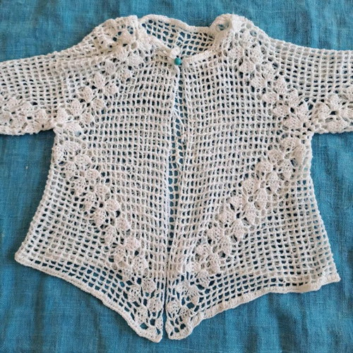 Cotton handmade cardigan by Vana's Woven Waves
