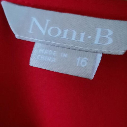 Noni-B tunic red with ruffles size 16 like new