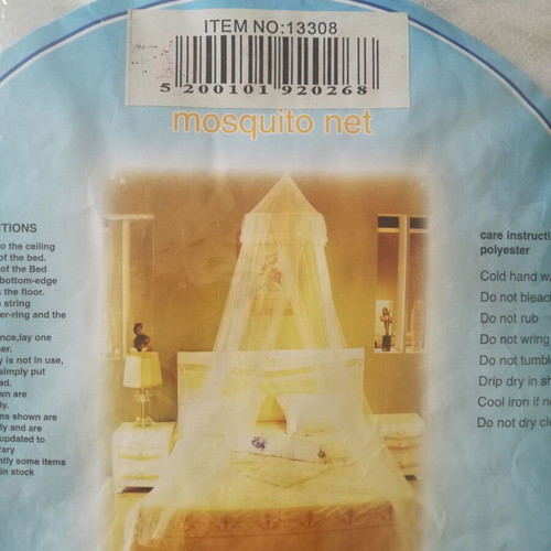 Mosquito net ceiling double bed white 2.5m new