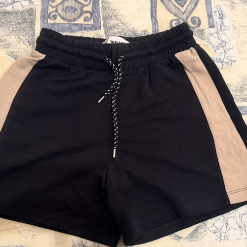 Bermuda shorts new, pack of 2, black and beige, with inner leggings
