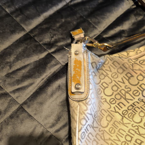 Calvin Klein crossbody bag used, beige